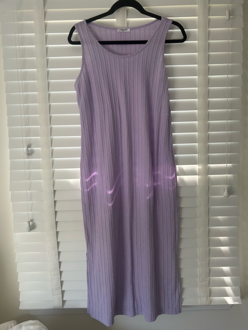 Ekouaer Maternity Dress Lilac Purple Sleeveless Midi Medium